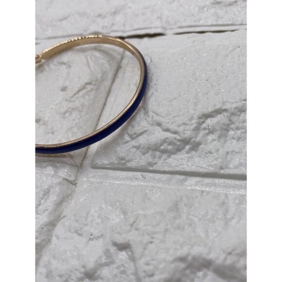 Women’s Big Enamel Hoop Earrings with Rose Gold Tone Plated, Nickel-free Stainle - Picture 7 of 10